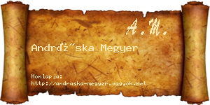 Andráska Megyer névjegykártya